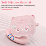 ZORBES® Earbuds Case Cover for Samsung Galaxy Buds 3 Protective Silicone Skin Cover with Carabiner Fashion Retro Gaming Machine Earbuds Case Cover for Samsung Galaxy Buds 3/3 Pro, Pink