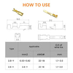 Serplex® 380 Pcs Electrical Wire Connectors Kit 2.8mm Automotive Wire Connectors 2 3 4 6 Pin Male Female Socket Plug and Pin Header Crimp Wire Terminals for Car, Motorcycle, Truck, Scooter, Boats