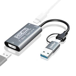 Verilux HDMI to USB 3.0 Video Capture Card for Streaming with 4K 60fps and 100W PD Charging