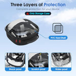 ZORBES® Travel Case for Meta Quest 3S VR Headset Portable Carrying Case with Handle Transparent Protective Case Headset Controller Grips Charger Accessories Bag for Meta Quest 3S, 23x12x23cm