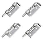 Serplex® 4Pcs Spring-Loaded Barrel Bolt Latches, SUS304 Stainless Steel Slide Lock Pin Latches for Doors, Cabinets, Gates, Toolboxes and Enclosures, Heavy Duty Anti-Rust Door Hardware Set