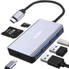 Verilux USB C Hub 6 in 1 for MacBook Pro and Air with 3 USB 3.0 Ports and SD TF Slots | Aluminum Portable Design