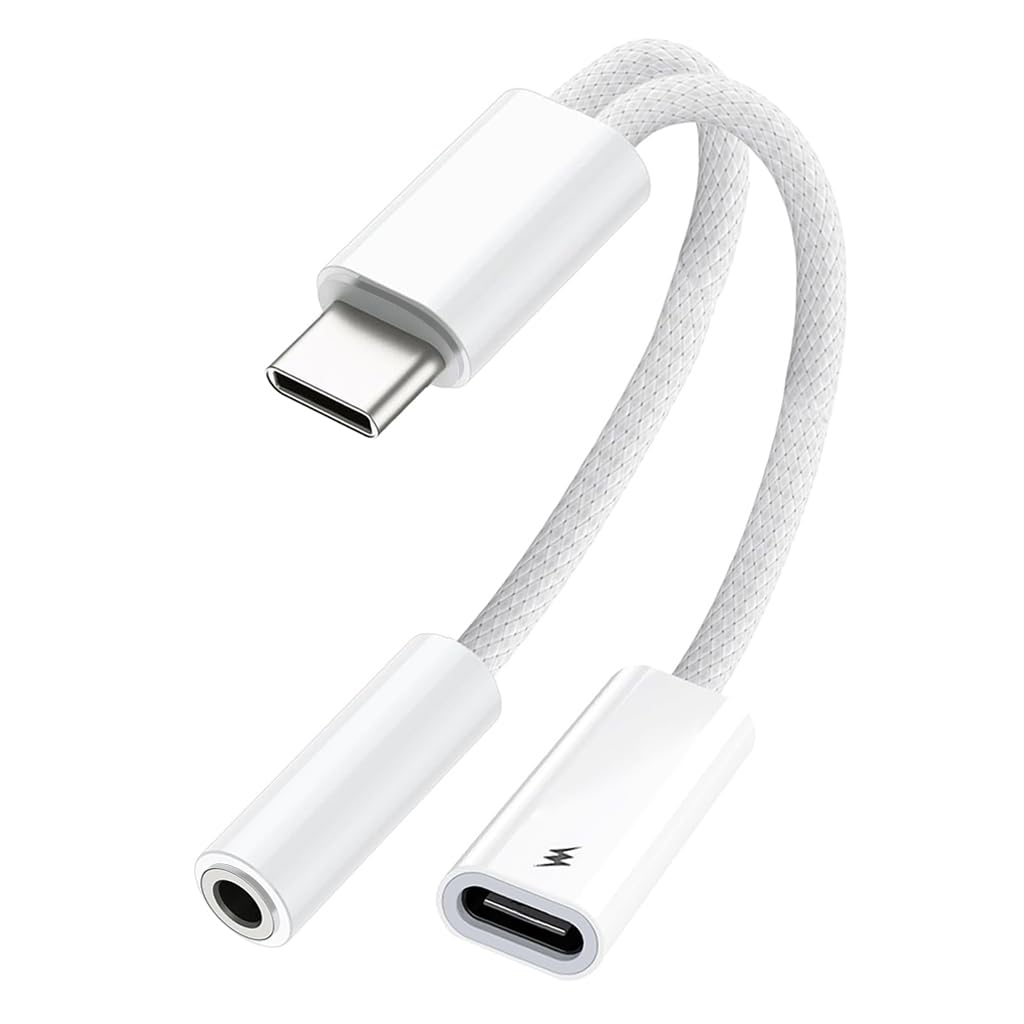 Verilux Type C to 3.5mm Audio Adapter with PD Fast Charging and Smart DAC Chip | Aluminum Alloy Design