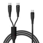 Verilux® Braided 2-in-1 USB C to USB C Cable