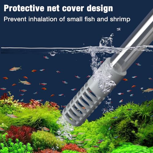 Qpets® 2.2m Manual Fish Tank Vacuum Gravel Remove Siphon System Fish Tank Bottom Cleaning System Aquarium Debris & Waste Cleaning System Aquarium Cleaning Tools