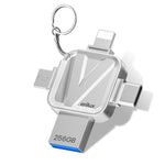 Verilux Pendrive 256GB for iPhone and Android featuring 4 in 1 USB3.0 Type C Design | Metal Body