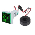 Serplex® LED AC Current Voltage Frequency Signal Light 60-500V 0-100A AC Digital Ammeter Voltmeter Backlight Display Voltage Detector Current Tester Gauge