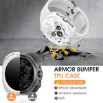 ZORBES® Rugged Bezel Case for Samsung Galaxy Watch Ultra Screen Protector 47mm - Soft TPU Bumper Face Cover for Galaxy Watch 7 Ultra 47mm Accessories