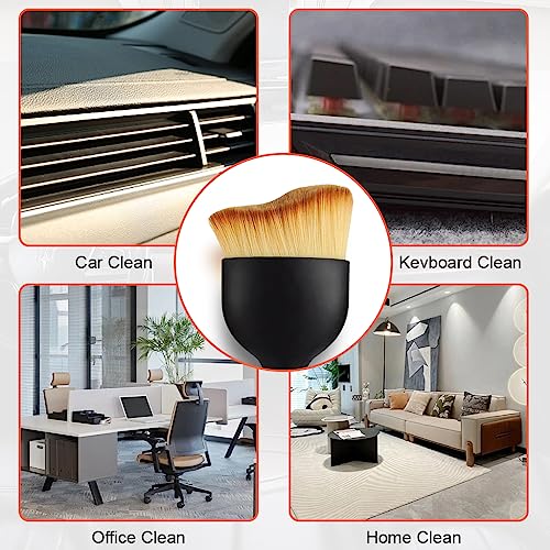 STHIRA® 2 Pack Car Brush for Detailing Interior Soft Bristles Detailing Brush Dusting Tool for Automotive Dashboard, Air Conditioner Vent, Leather, Computer, Scratch Free, Car Interior