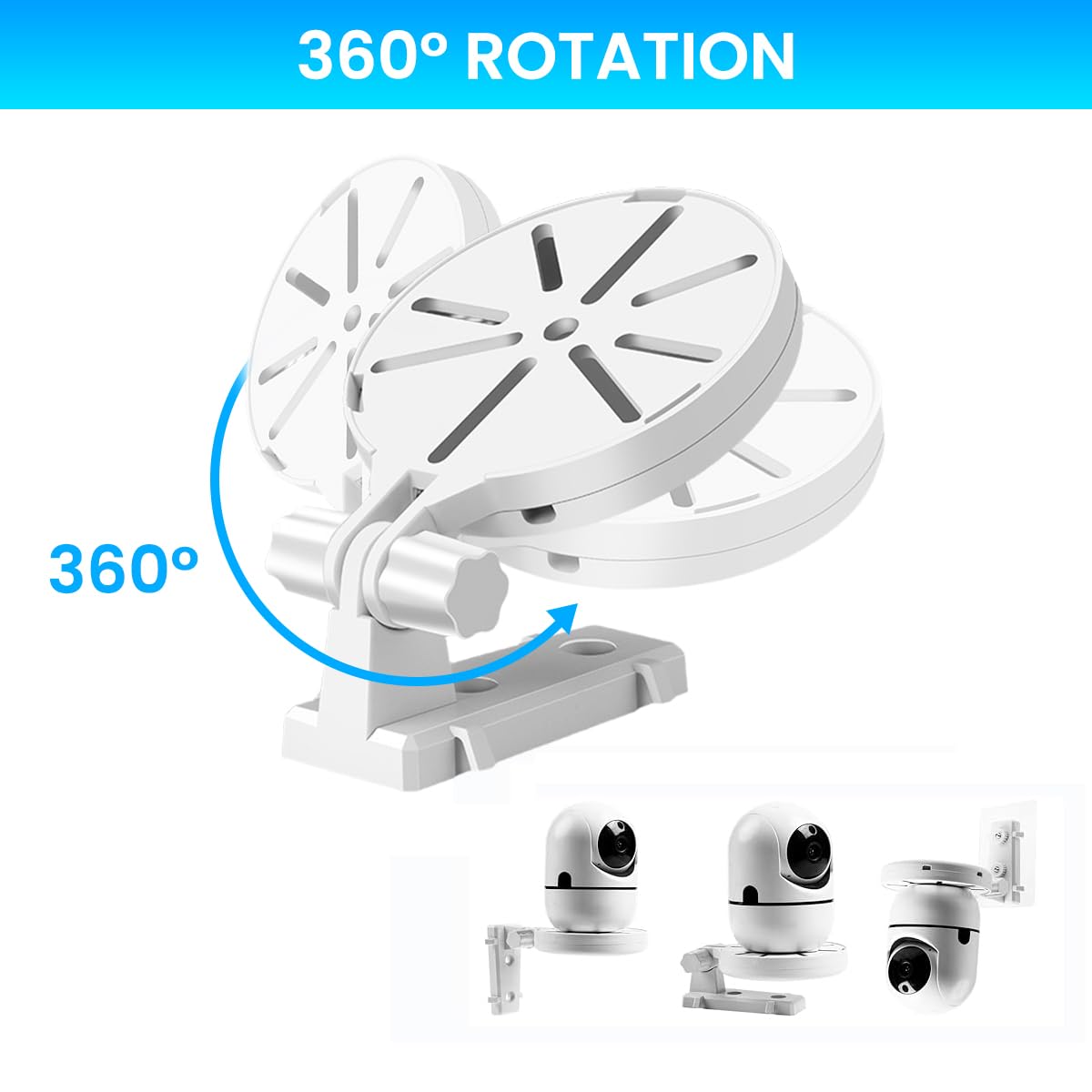 ZORBES Security Camera Wall Mount for Indoor and Outdoor Use with Adjustable Stand | 2PCS