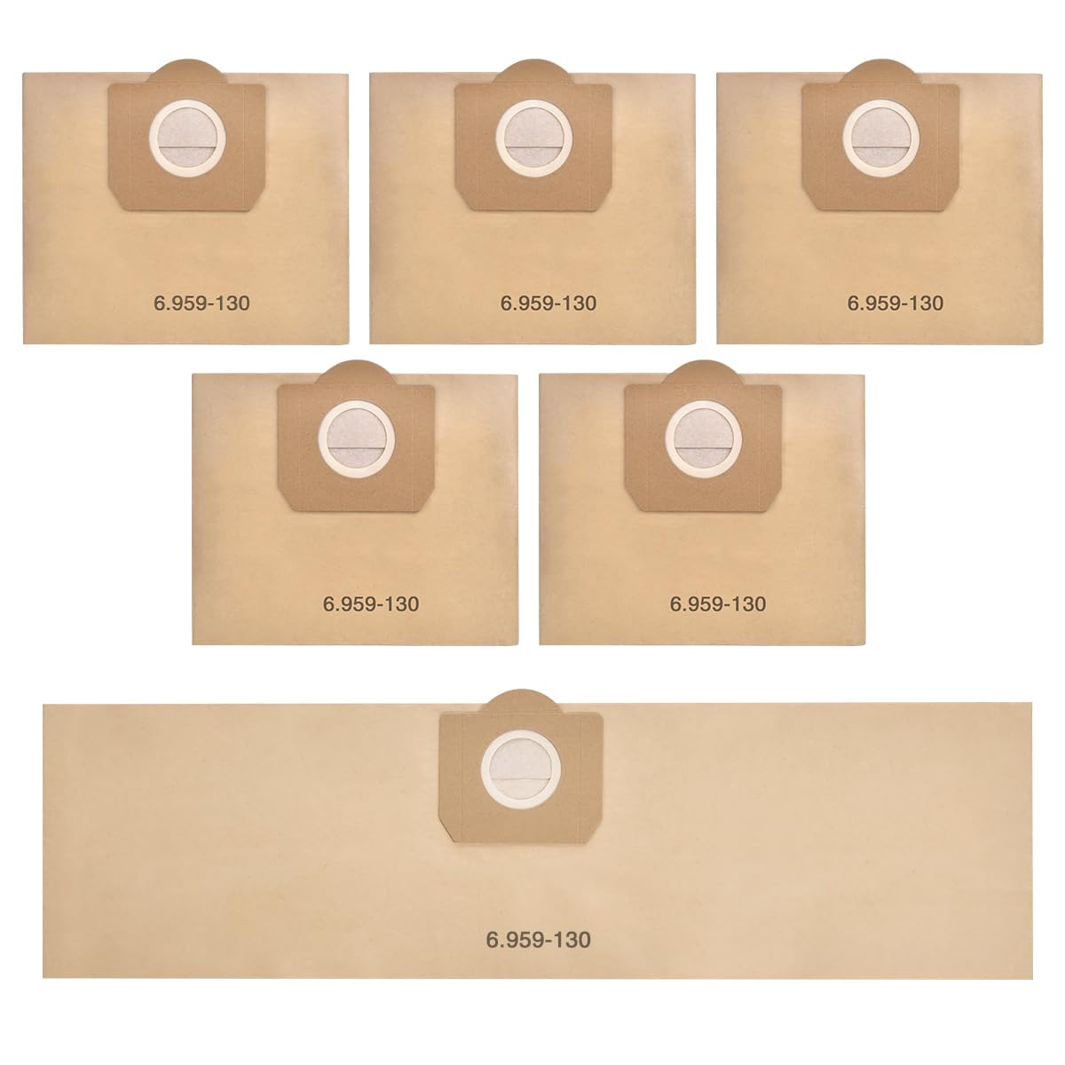Verilux Vacuum Cleaner Dust Bags for Karcher WD3 MV3 featuring 6 Pack Paper Filter Design