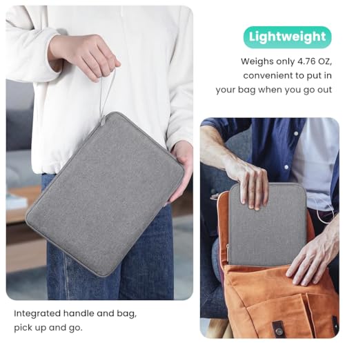 ZORBES® 10.9 inches Tablet Travel Bag for iPad Waterproof Travel Zipper Bag with Utility Mesh Pocket Padded Cushioning Scratchproof Tablet Accessories Universal Tablets Organizer,Grey