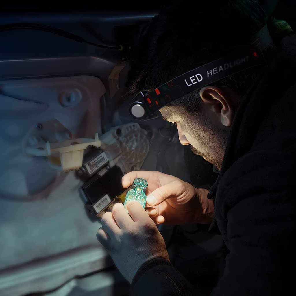 Verilux Head Light for Camping and Hiking with Dual XPE and COB Beams | 300m Zoomable Rechargeable Torch