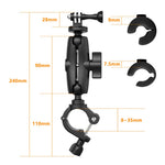 ZORBES® Gopro Handle Bar Mount Clamp with 1/4" Adapter 360° Action Camera Mount for Motorcycle Bicycle Handlebar Mount Bracket for GoPro Hero10/9/8/7 Gopro Accessory Motorcycle Accessory
