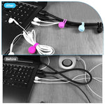 ZORBES® 10Pcs Magnetic Cable Ties, Reusable Cable Organizers Earbuds Cords USB Cable Manager Keeper Wrap Ties Straps Bookmark Clips Noticeboard Fridge Magnets for Office, School, Home Organization