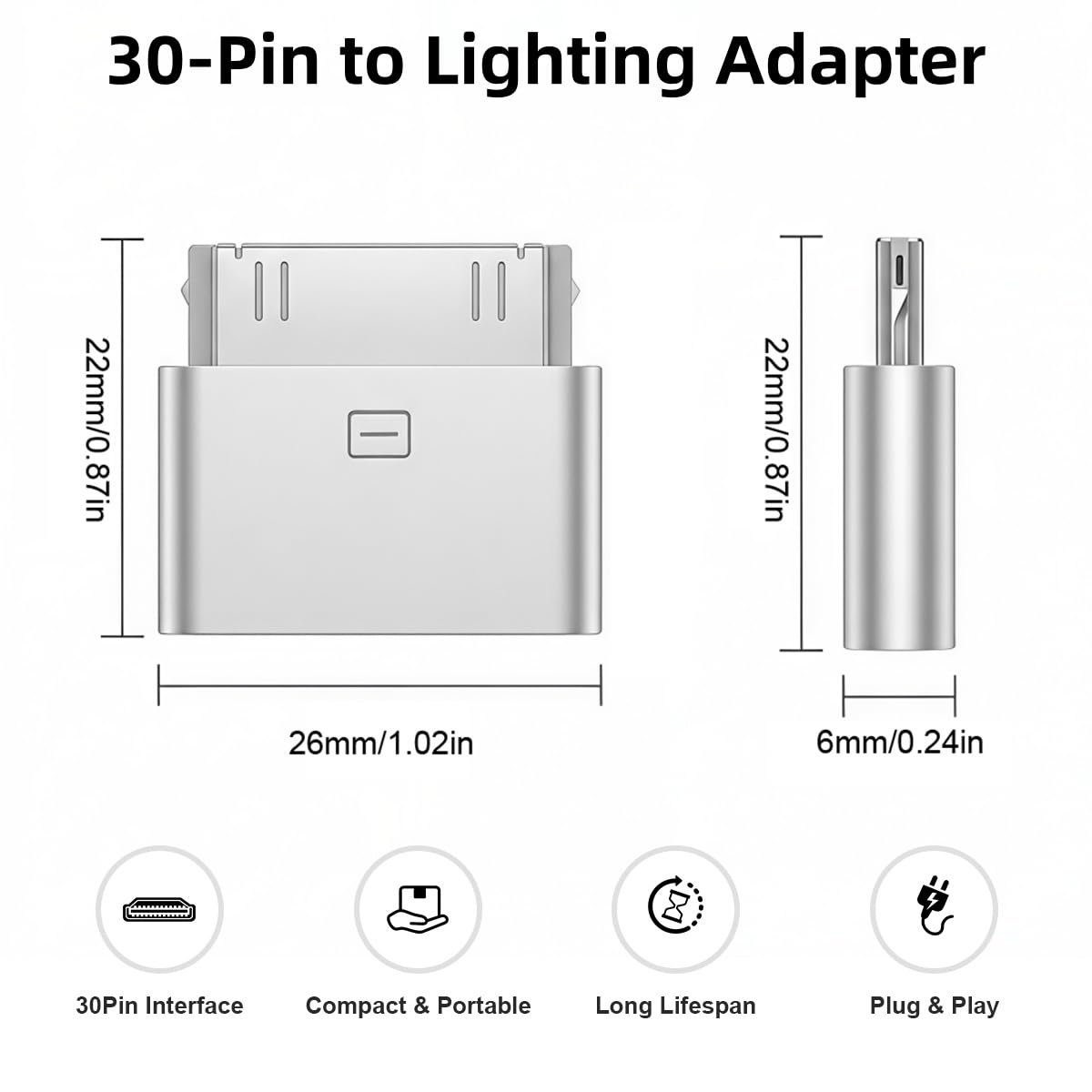 Verilux Lightning to 30-Pin Adapter