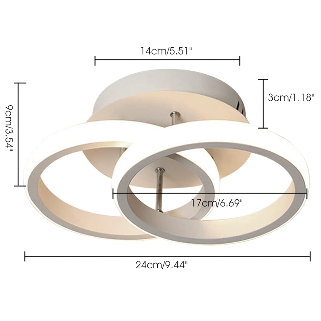 Verilux® 22 W Warm White Modern Acrylic Square LED Ceiling Lamp for Hallway,Office,Bedroom,Kitchen & Living Room Ceiling Light 3000 K Round