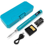 Serplex® 12W USB Cordless Soldering Iron Pen Kit with LCD Temperature Control 200-450°C, Quick Heat, Stand & Tool Box for Electronics, Jewelry, DIY & Circuit Board Repair