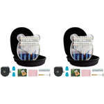 Verilux® Thumb Piano Crystal Kalimba Acrylic Mbira Finger Musical Instrument Gifts for Kids Adult Beginners with Tuning Hammer Study Instruction and Eva bag 2PCS