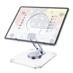Verilux Desktop Tablet Stand Riser 360¡ã Rotatable Tablet Stand Acrylic Transparent Tablet Riser Rack, Foldable Tablet Stand Holder Universal Stand Rack for Tablet, iPad, Phone, Kindle