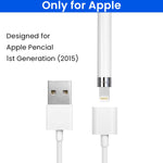 ZORBES® Charging Adapter Cable Compatible with Apple Pencil 1st Generation, Male to Female Flexible Connector, Charging Adapter for Apple Pencil 1st Gen (1m, 40 inch)(White)