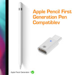 ZORBES® Charger Adapter for Apple Pencil 1st Gen, Female to Female Charging Connector for iPad Pen 1st Gen, Charging Adapter for Apple Pencil 1st Gen, 1pcs