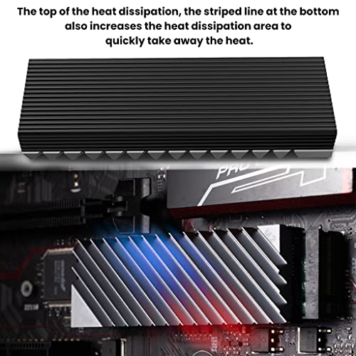 ZORBES® Heat Dissipation Radiator Aluminum Alloy Heat Sink Thermal Cooling Pads for M.2 2280 SSD PC Computer Grey 3 PCS