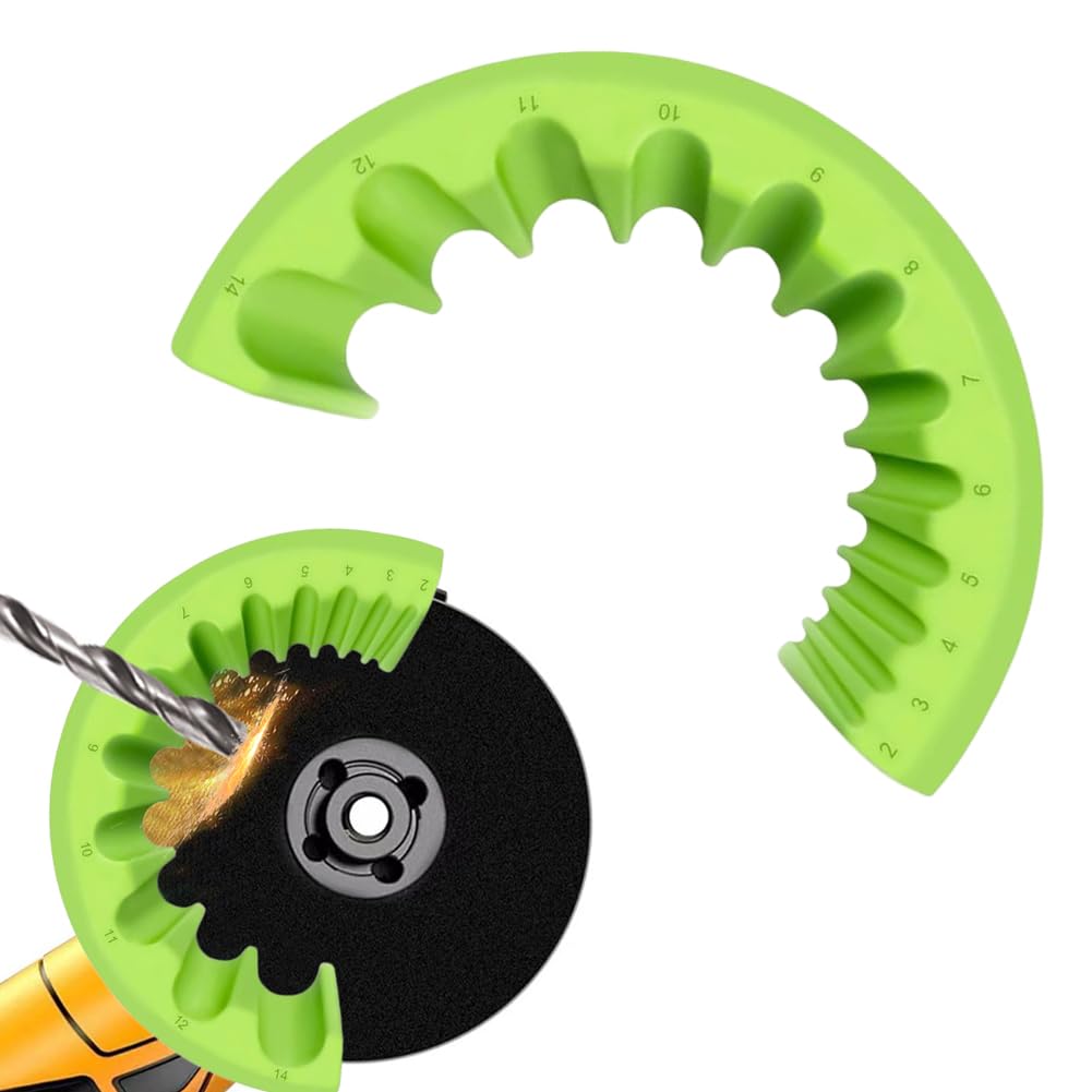 Serplex® Multi-Specification Drill Bit Sharpener Jig for Angle Grinder, 10 Groove Universal Attachment, 2-14mm, Precision Grinding Guide, Durable ABS Tool for Home DIY & Professional Use