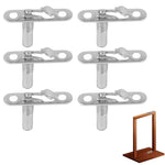 Serplex® Door Pivot Hinge Stainless Steel, Heavy-Duty 360° Rotating Pivot Pin with Plate Base Door Pivot Hinge for Wooden or Metal Doors, Smooth Swinging Mechanism, Pack of 6