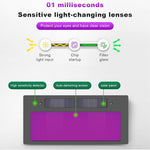 ZORBES® Gafas de soldadura, gafas de soldadura con oscurecimiento automático con energía solar con 10 lentes de repuesto, gafas protectoras de seguridad antideslumbrantes para soldadura TIG MIG MMA