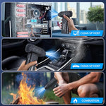 ZORBES® Mini Turbo Jet Blower Air Duster with Display Portable Cordless Fan USB LED Light 130000 RMP/Min for Car Cleaning Computer Keyboard Home Electrical Works 2 PCS