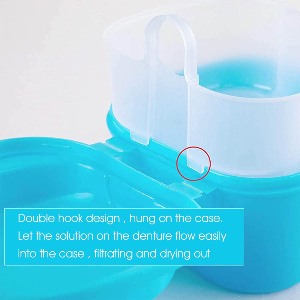 Verilux® Portable Sanitary Plastic Storage Denture Box Case