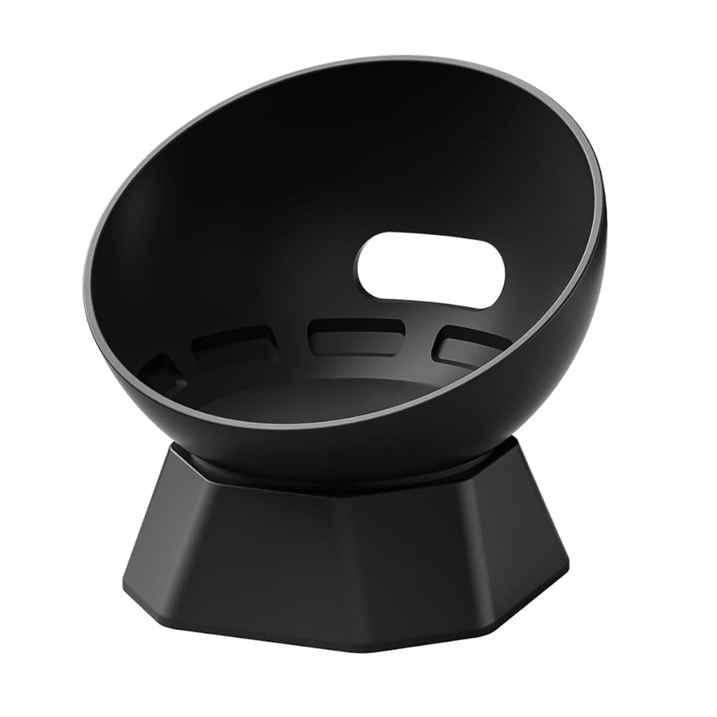 ZORBES® Compatible with Amazon Echo Dot 4th/5th Gen, Speaker Desk Holder, Bowl-Shape Custom-fit Speaker Desk Stand with Back Open Cable Slot