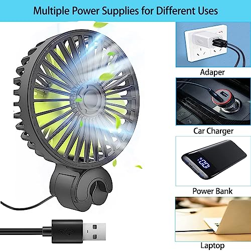 Verilux® 2 Pcs USB Fan with 3 Speed, Switch Controller, USB fan
