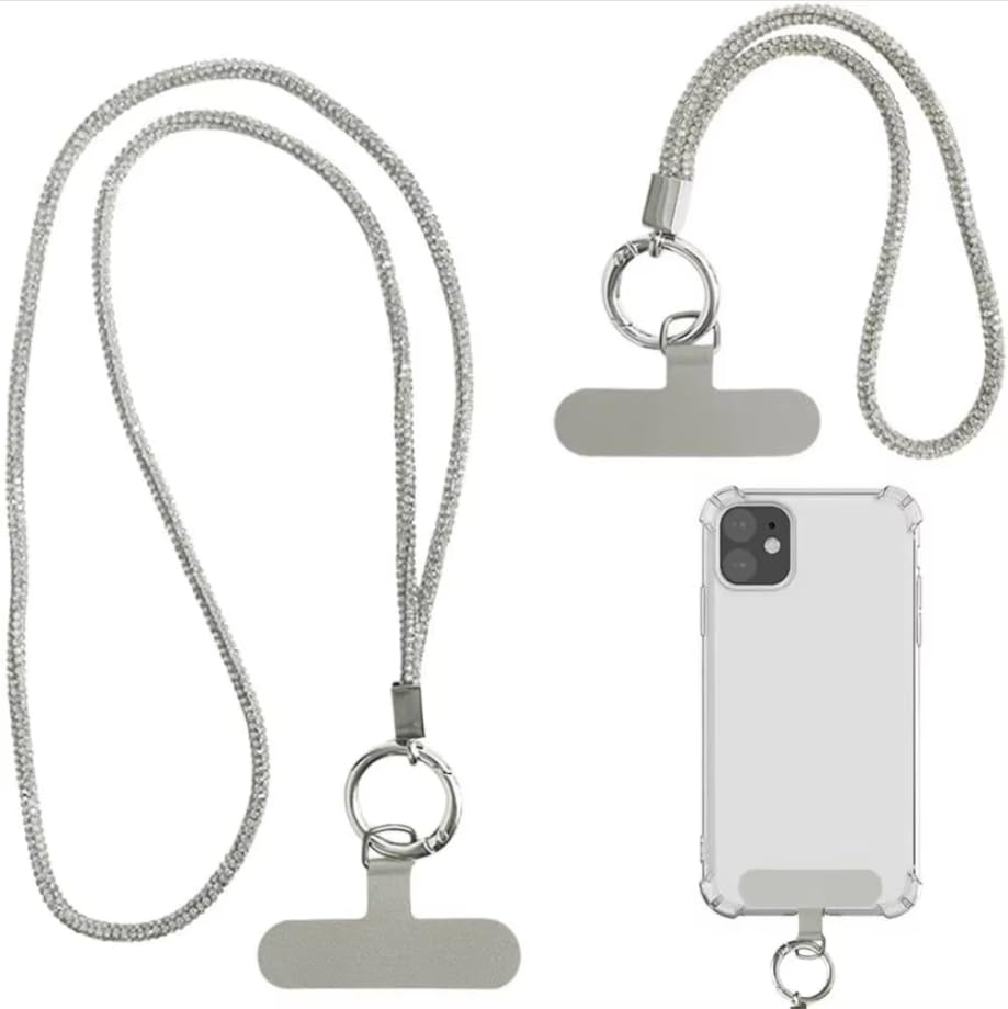 ZORBES® Phone Lanyard for Phone Case, Sparkling Cell Phone Wrist Strap for All Phone Case,Universal Phone Neck Strap and Wrist Strap