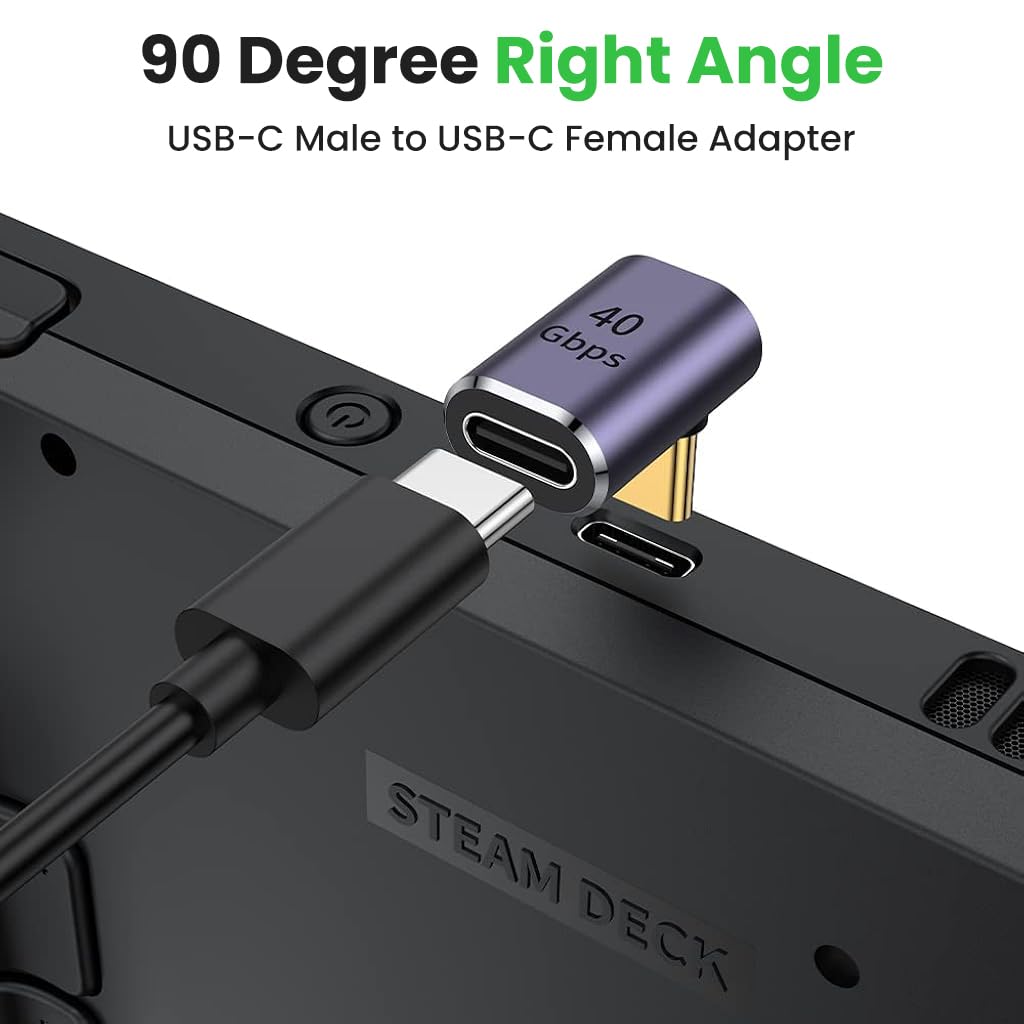 Verilux Type C Adapter with 100W PD and 40Gbps Transfer featuring 90 Degree Design | 8K Output