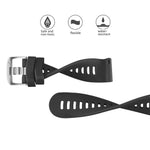 ZORBES® Silicone Watch Strap Fashion Black Watch Band for Forerunner 645/245 Universal 20mm Width Watch Straps Adjustable Wristband Watch Bands for Galaxy Watch 5/5 Pro Galaxy Watch 4 Vivoactive 3