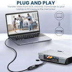 ZORBES® VHS to Digital Converter,USB2.0 Video Cpture Card,RCA AV to USB Audio Video Converter 1080P Capture Device Convert VHS VCR DVD Digital Adapter Compatible with Windows Mac OS