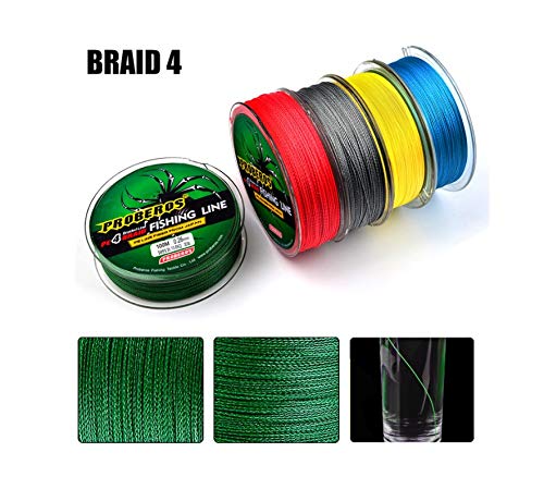 Proberos® 100M Durable Colorful PE 4 Strands Monofilament Braided Fishing Line Angling Accessory.