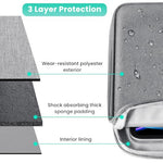 ZORBES® 10.9 inches Tablet Travel Bag for iPad Waterproof Travel Zipper Bag with Utility Mesh Pocket Padded Cushioning Scratchproof Tablet Accessories Universal Tablets Organizer,Grey