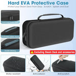 ZORBES® Carrying Case for Steam Deck, Hardshell Handheld Gaming Device Full Kit Storage Carry Bag Fit Charger AC Adapter with 10 SD Games Cartridges Pouch, Stand Hard Shell Travel Pouch for Steam Deck Console