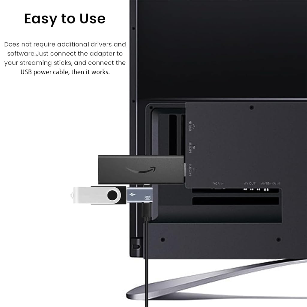 Verilux® Micro to USB Adapter OTG Cable for Fire TV Stick 4K Powered Android Phone Tablet and More Host Devices with Micro USB 2 PCS