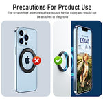 ZORBES® MagSafe Ring Wall Mount Magnetic Mobile Holder for iPhone 15 14 13 12 Pro Max Plus with Case Slim Adhesive Phone Grip 2PCS