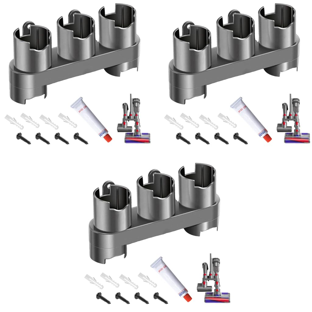 Verilux Accessory Holder for Dyson V6 V7 V8 V10 V11 | Wall Mounted 3PCS ABS Organizer
