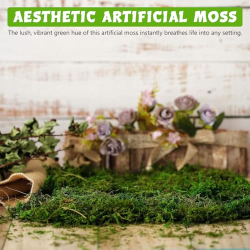 STHIRA® Musgo Artificial, 3, 5 oz de Musgo Verde Falso, Decoración Musgo Artificial Premium, Manualidades de Bricolaje, Musgo Verde Falso para Centros de Mesa, Decoración de Jardín, Hogar y Cocina
