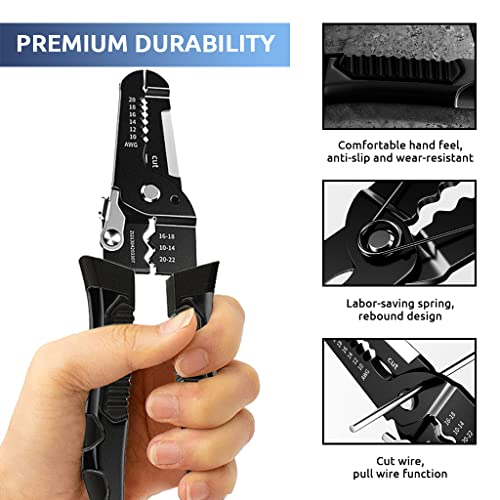 ZORBES® Multipurpose Wire Cutter and Stripper Tool Durable Carbon Steel Ergonomic Grip