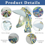 ZORBES® Polyester Wide Brim Sun Hats for Women Beach Foldable UV Protection Summer Cap Travel Holiday Swimming UPF 50+ Blue 2PCS