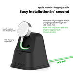ZORBES® 2 in 1 Charger Stand for Apple Watch Charging Dock Holder Stand Accessories for Apple Watch Series 7/6/5/4/3/2/1/SE(45/44/42/41/40/38mm) Charging Adapters NOT Included - Black