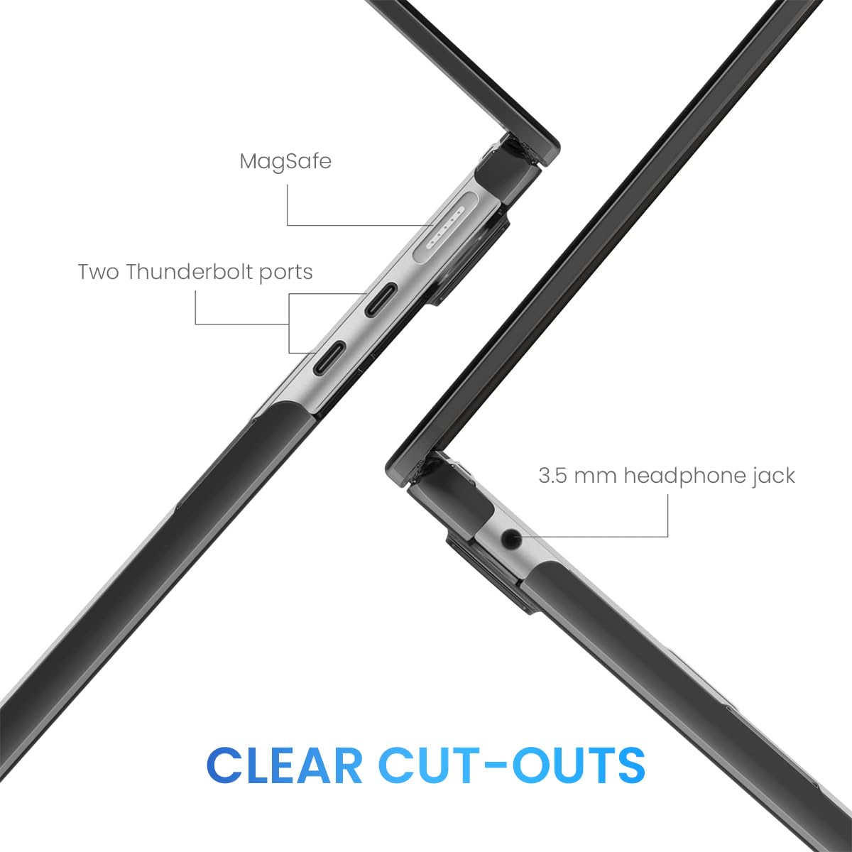 ZORBES® Laptop Case MacBook Transparent Laptop Case Fashion Cover Transparent Laptop Case Cover Compatible with MacBook Air M2 M2 2022 Air13 A2681