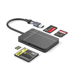 Verilux USB Card Reader for Photographers with USB C and USB3.0 | 4 in 1 5Gbps Slots